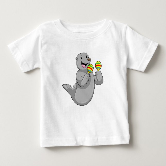 Camiseta Selo como músico com Maracas (Frente)