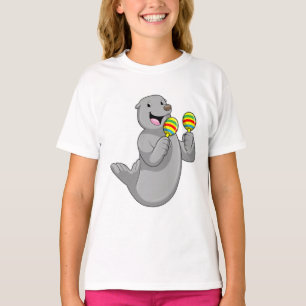 Camiseta Selo como músico com Maracas