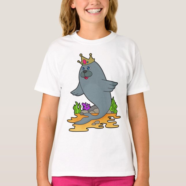 Camiseta Selo como rei com coroa (Frente)