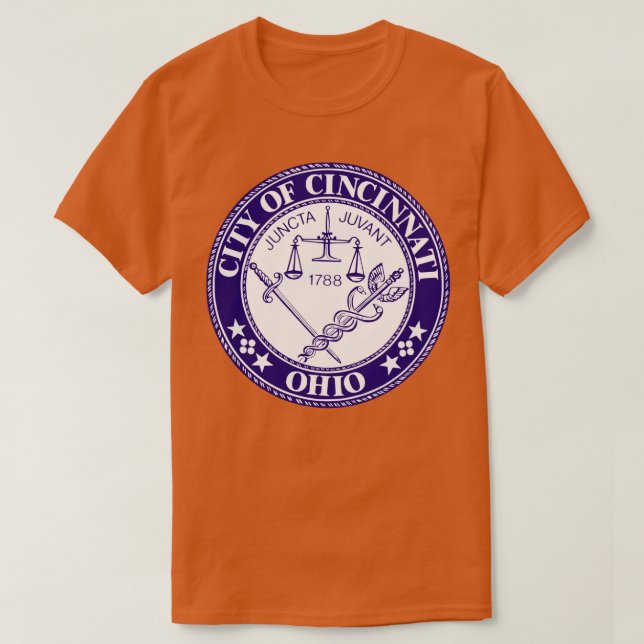 Camiseta Selo da Cidade de Cincinnati1 (Frente do Design)