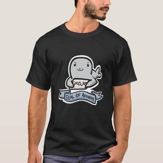 Camiseta Selo de aprovação com fecho de positividade (Frente)