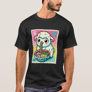 Camiseta Selo de Arte Pop Japonesa Carneiro Ovelha Bode Fof