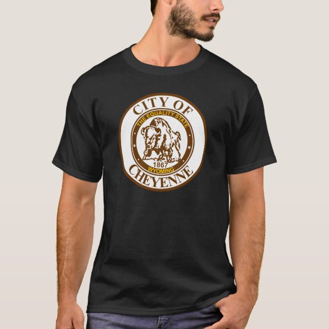 Camiseta Selo de Cheyenne, Wyoming (Frente)