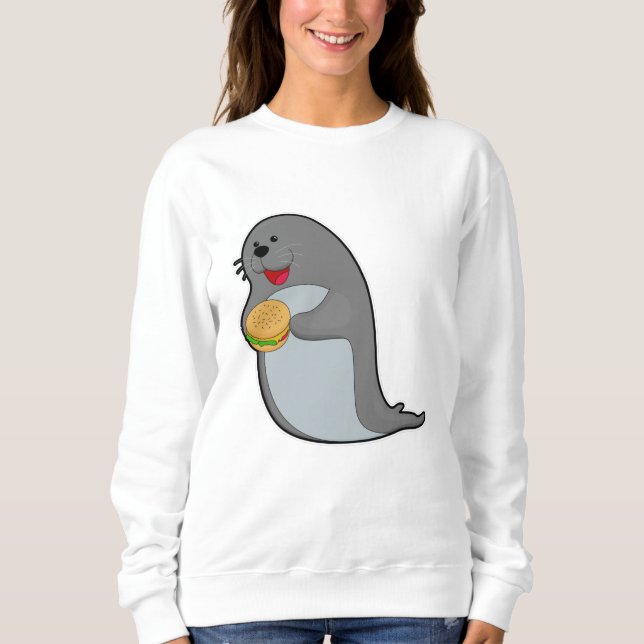 Camiseta Selo de Comer com Burger (Frente)