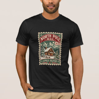 Camiseta Selo de Correio do Pólo Norte Vintage Cabine de In