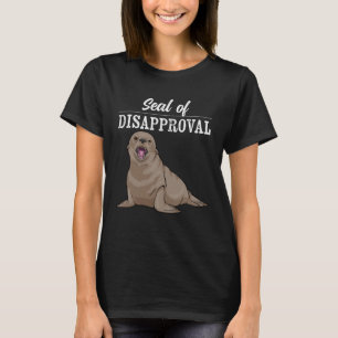 Camiseta Selo De Desaprovação Selo Sarcástico Pun Marine An