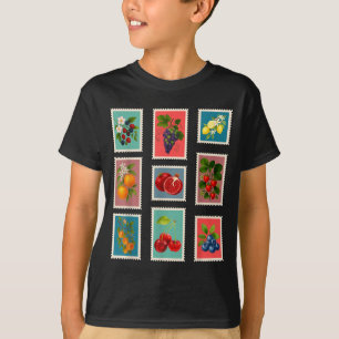 Camiseta Selo de Fruta de Verão Selo de Correio de Fruta Vi