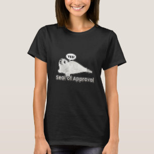 Camiseta Selo De Homens De Aprovação Ideia Selo De Animais