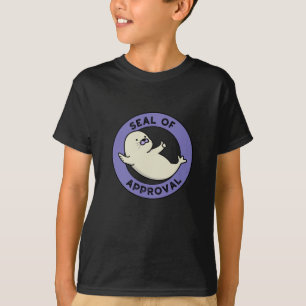 Camiseta Selo De Homologação Selo Engraçado Pun Dark BG