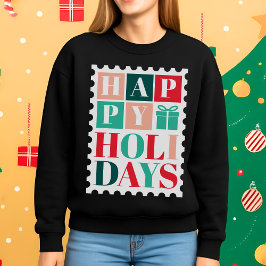 Camiseta Selo de Natal de Boas Festas Retro