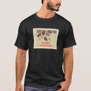 Camiseta Selo de Natal Feliz Ano Novo Vinta