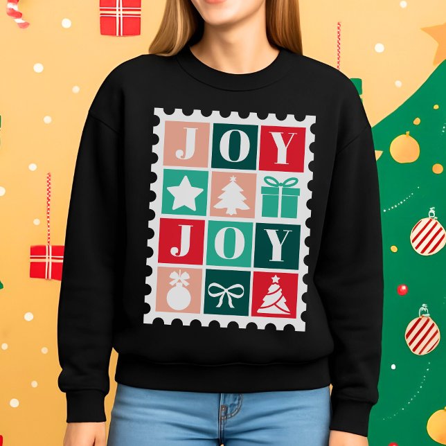 Camiseta Selo de Natal Retro Joy (Criador carregado)
