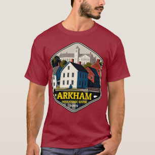Camiseta Selo de Viagem Antigo da Cidade do Rio Miskatonic 