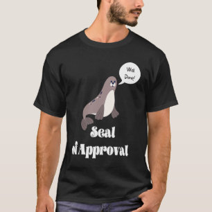 Camiseta Selo Do Animal De Aprovação