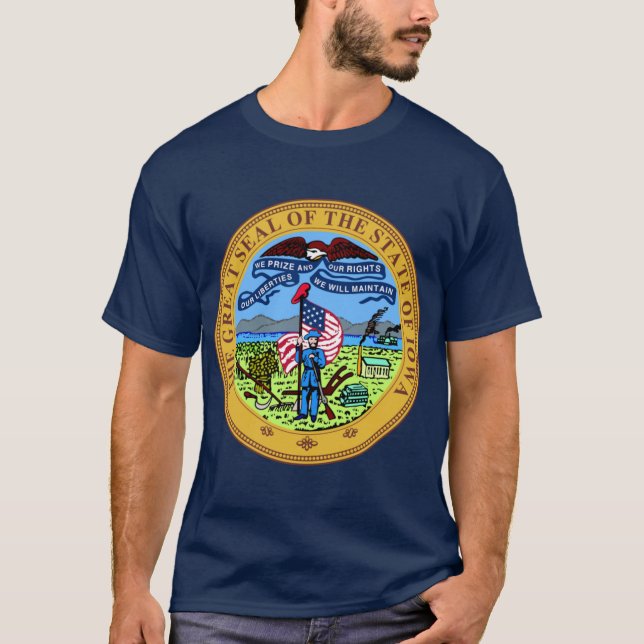 Camiseta Selo do Estado de Iowa (Frente)