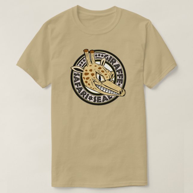 Camiseta Selo do safari do girafa (Frente do Design)