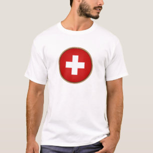 Camiseta Selo do sinalizador de Suiça Legal