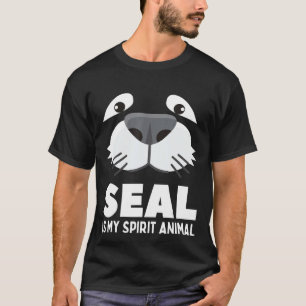 Camiseta Selo É O Meu Espírito De Focas De Animais Meninas