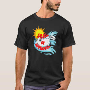 Camiseta Selo Engraçado de Aprovação Foco Lover Positivity 