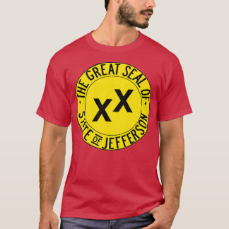 Camiseta Selo excelente do Estado de bandeira Jefferson