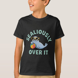 Camiseta Selo Feminino Sério Sobre Isso Humor de Verão Engr