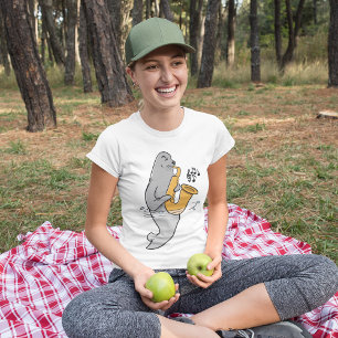 Camiseta Selo Jogando O Saxofone