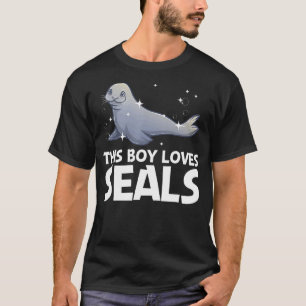 Camiseta Selo legal Para Crianças Leão-Leão-Leão-Leão-Seal