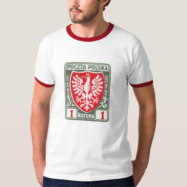 Camiseta selo polonês de 1919 1k Eagle (Frente)