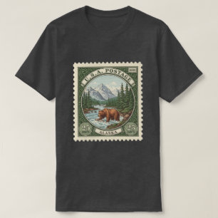 Camiseta Selo Postal Antigo Alasca