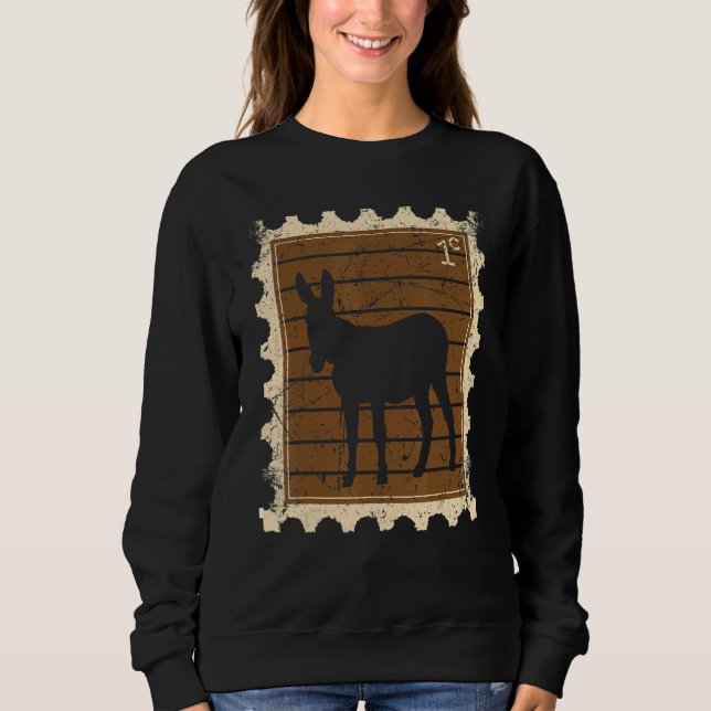Camiseta Selo Postal Com Um Burro (Frente)