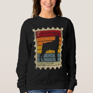 Camiseta Selo Postal Com Um Dobermann Pôr-do-Sol 1