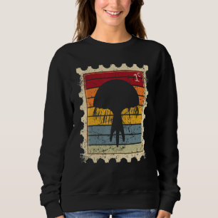 Camiseta Selo Postal Com Uma Água-Viva Ao Pôr do Sol