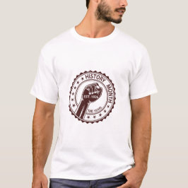 Camiseta selo punho poderoso 100 anos do Mês da Hi