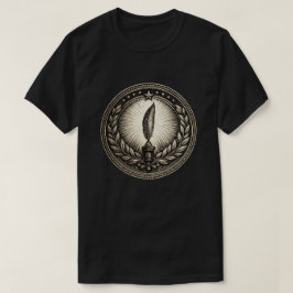Camiseta Selo Quill & Laurel – Emblema da Liberdade