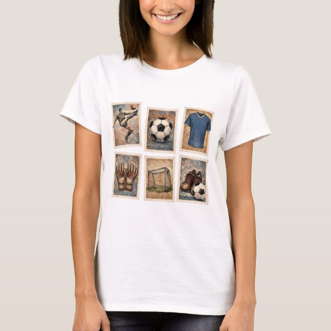 Camiseta Selos de Futebol Antigo Coleção de Futebol (Frente)