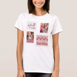 Camiseta Selos de Natal 2 Foto Fofo Excêntrico