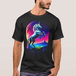 Camiseta Selva Colorida Fantástica de Unicórnios