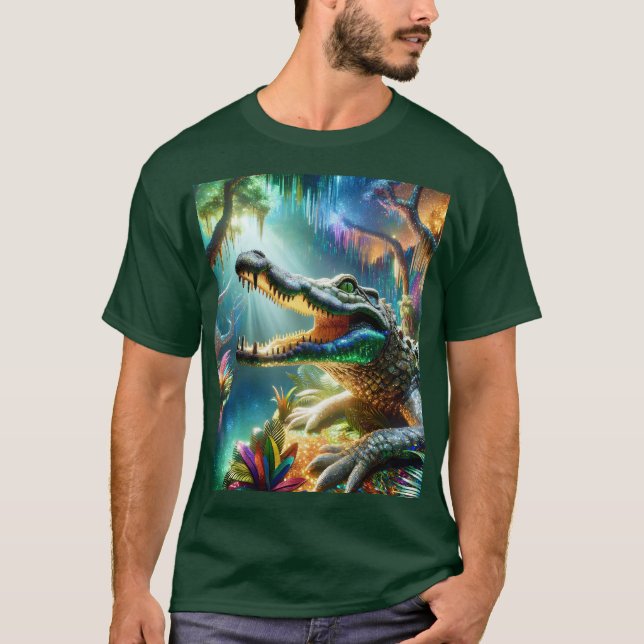 Camiseta Selva Crocodilo Encantada Fantasy (Frente)