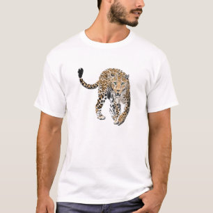 Camiseta selva de leopardo-d-água pintada de verde-animal