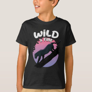 Camiseta Selva de Pantera Negra Selvagem e Livre
