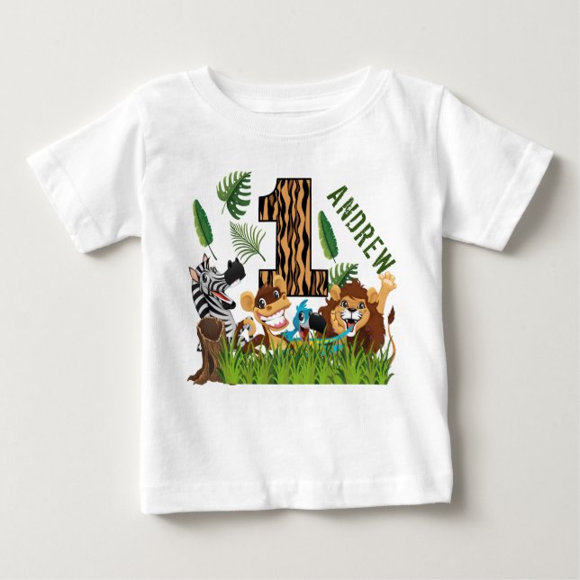 Camiseta Selva de primeiro aniversario Selvagem (Frente)