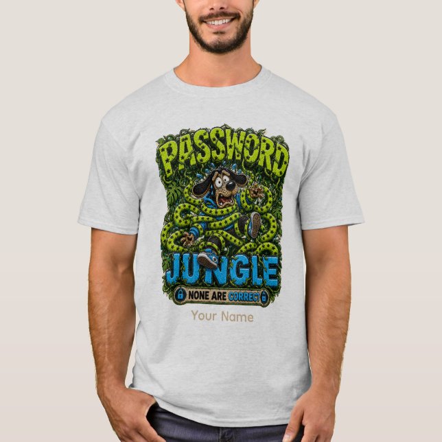 Camiseta Selva de Senhas Personalizada Divertida TI Escritó (Frente)