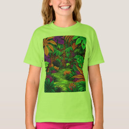 Camiseta Selva densa de animais exóticos