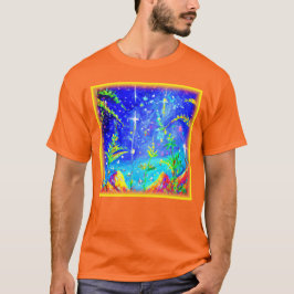 Camiseta "Selva Estrelada" Pintura Bonita. Comprar Agora