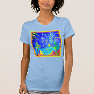 Camiseta "Selva Estrelada" Pintura Bonita. Comprar Agora