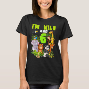 Camiseta Selva Safari, Selva de Aniversário, de 6 anos