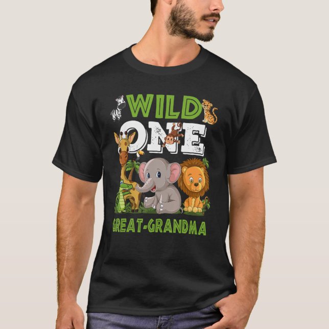 Camiseta Selva Safari, Selva de um Excelente Vovó Zoo (Frente)