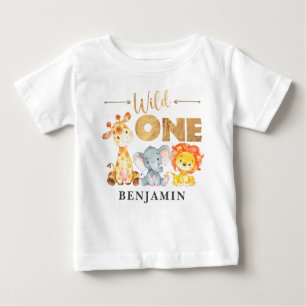 Camiseta Selva Selvagem Animais de primeiro aniversario
