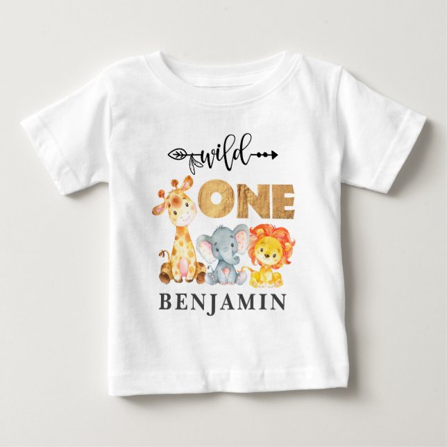 Camiseta Selva Selvagem Selvagem Um primeiro aniversario Be (Frente)