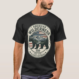 Camiseta Selvagem Americana 250 Floresta de Pinheiros de Be